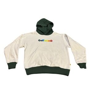 Golf Wang Embroidered Happy‎ Logo Hoodie White Green Adult Medium Colorful